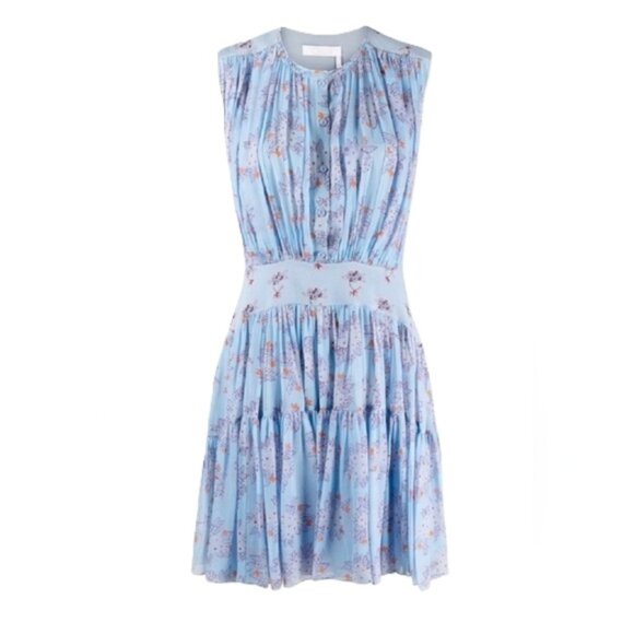 Chloe Downy Blue Mini Dress - Picture 1 of 9